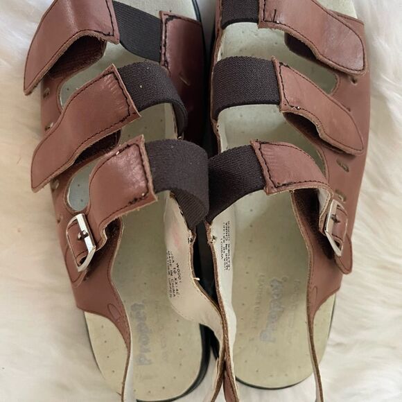 Propèt Breeze walker leather brown Velcro straps sandals size 10 - Picture 6 of 8